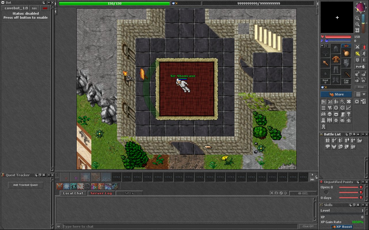 O jogo rodando dentro de uma aba do navegador: personagem no templo inicial